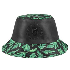 BUCKET HAT - PRETO/FOLHAS VERDES